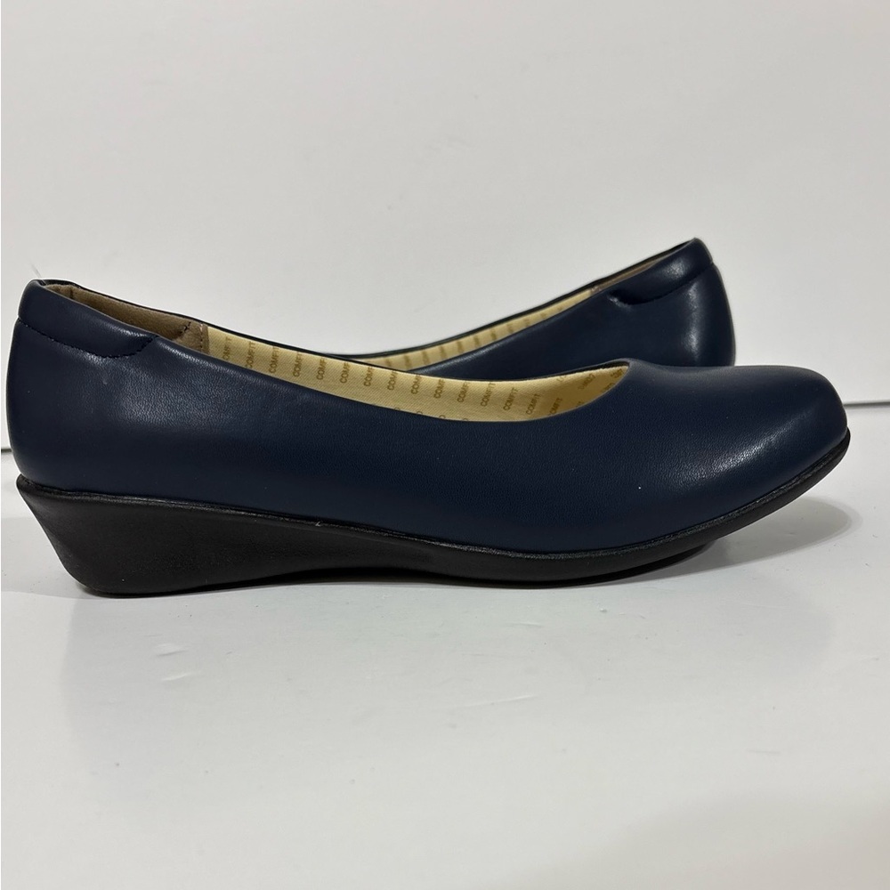 Elegant Comfort, Support Navy Blue Women's Wedge Shoes Size 10